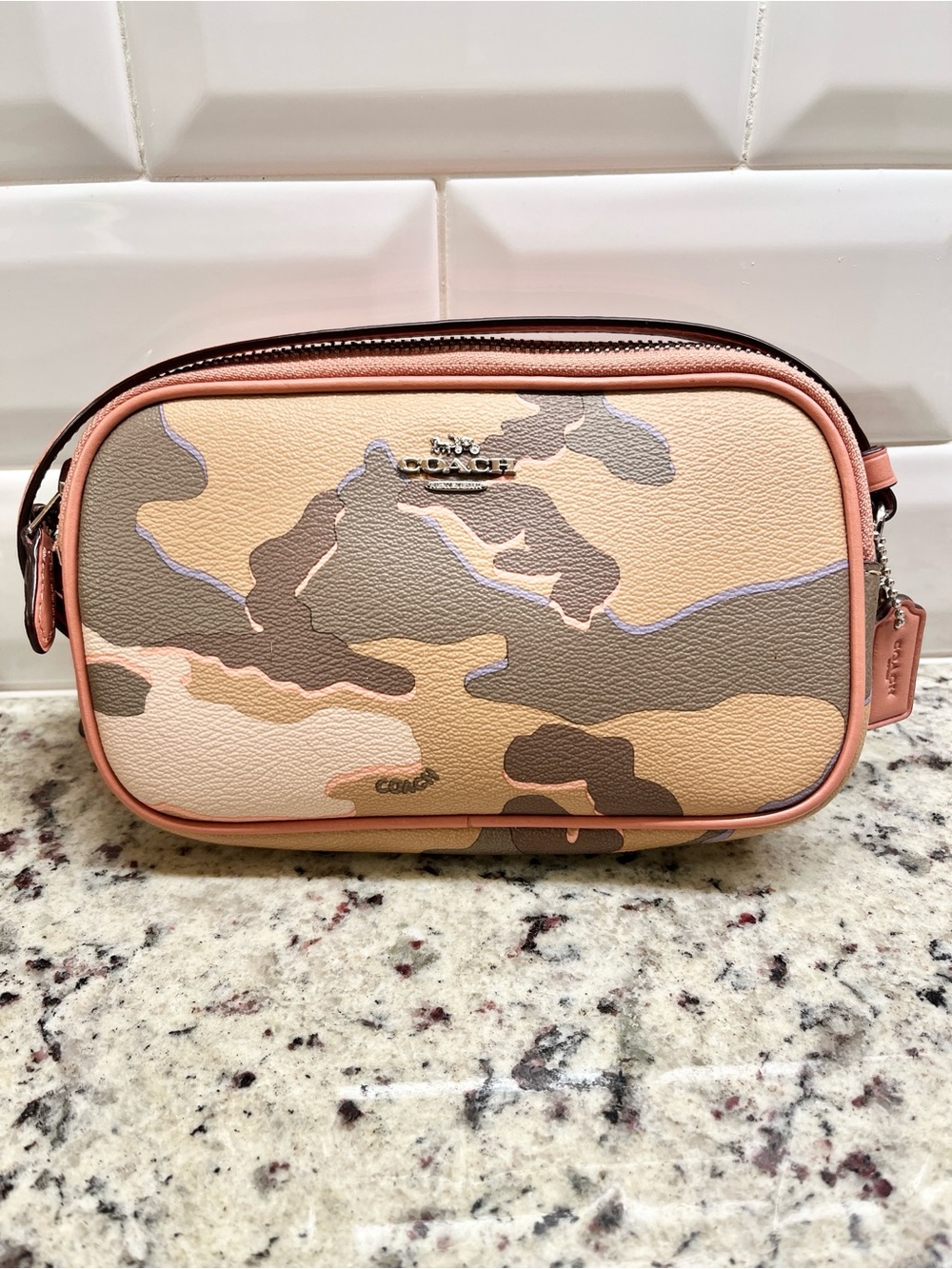 Coach Multicolor Camouflage Coated Crossbody Bag NWOT